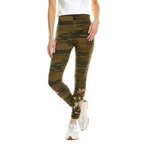 Johnny Was Mei Leggings Cotton Floral Pant Embroidery Molly Camo Pants Beige NEW